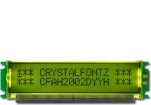Dark Characters on Yellow 20x2 LCD CFAH2002D-YYH-ET