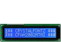 White on Blue 20x2 Character LCD Module CFAH2002M-TMI-ET