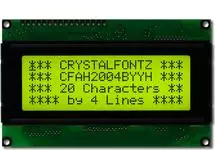 Small Yellow-Green 20x4 Character Module CFAH2004B-YYH-ET