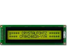 Black on Green 24x2 Character LCD CFAH2402A-YYH-JT