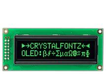 16x2 Green Sunlight Readable Character OLED CFAL1602C-GT