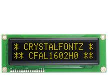 16x2 Character Yellow on Black OLED Display CFAL1602H0-Y