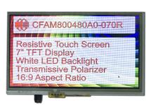 7" 800x480 TFT with Resistive Touch Screen CFAM800480A0-070R