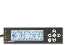 20x4 USB LCD Display in Steel Enclosure Black on Gray XES635BK-TFK-KU