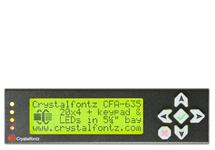 20x4 Black on Green USB LCD Display in Steel Enclosure XES635BK-YYK-KU