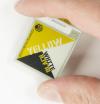 1.52 inch ePaper display module. Black, white and yellow. In hand to show perspective.