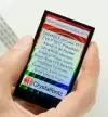 240x400 full-color tft with EVE graphic accelerator, in hand to show perspective. Powered on.