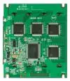 The CFAG160160D5-TFH-VGB is a 160x160 dark on light gray graphic LCD display – back view.