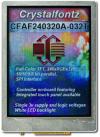 The CFAF240320A-032T is a 3.2 240x320 color TFT LCD display. Image shows how camera perceives the display The CFAF240320A-032T is a 3.2 240x320 color TFT LCD display. Image shows how camera perceives the display