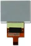 The CFAX12864U1-NFH is a 128x64 dark on light gray LCD display – back view, tail unfolded.
