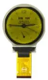 128x128 Round Yellow OLED watch display.