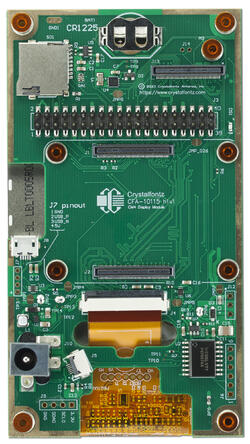 5-inch, 720x1280 rPi CM4 Compatible, High-density TFT display. Back view.