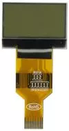 128x64 Graphic Transparent LCD Display, front view, powered off.