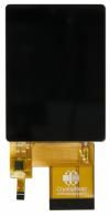 2.4-inch color TFT LCD display with touchscreen. Front view, powered off. 2.4-inch color TFT LCD display with touchscreen. Front view, powered off.