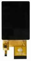 2.4-inch color TFT LCD display with touchscreen. Front view, powered off.