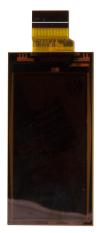 104x212 flexible ePaper display. Back view, powered on. 104x212 flexible ePaper display. Back view, powered on.