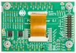 The CFAO12864D3-TFH-CB is a carrier board kit with a 128x64 (CFAO12864D3-TFH) graphic LCD display – back view, showing the CFA-10072 carrier board.