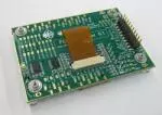 The CFAO12864D3-TFH-CB is a carrier board kit with a 128x64 (CFAO12864D3-TFH) graphic LCD display – perspective back view, showing the CFA-10072 carrier board.