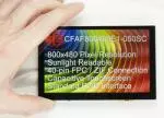 800x480 Sunlight Readable TFT, in hand to show perspective.