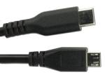 6ft long USB-C to MicroUSB Cable, view of cable ends.