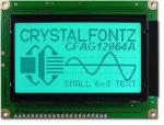 Many background color variations are possible using the RGB backlight of the CFAG12864A-CFH-VN, shown here with Cyan. Many background color variations are possible using the RGB backlight of the CFAG12864A-CFH-VN, shown here with Cyan.