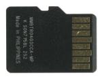 MicroSD Card, 4GB Capacity, Bottom view. MicroSD Card, 4GB Capacity, Bottom view.