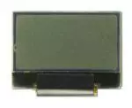 128x64 Small Transflective LCD with carrier board. Front view, powered off.