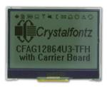 128x64 Backlit, Transflective LCD Display module, front view, backlight off. 128x64 Backlit, Transflective LCD Display module, front view, backlight off.