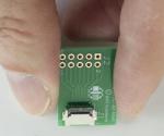10-position ZIF breakout board. In hand to show size and perspective.