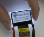 128x64 Monochrome, sunlight readable LCD display, front view, in -hand to show perspective. 128x64 Monochrome, sunlight readable LCD display, front view, in -hand to show perspective.