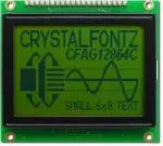 The CFAG12864C-YYH-TN graphic LCD module with backlight off.