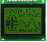 The CFAG12864C-YYH-TN graphic LCD module with backlight off. The CFAG12864C-YYH-TN graphic LCD module with backlight off.