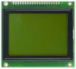 128x64 Yellow-Green graphic LCD, front view powered off, backlight off. 