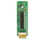 64x128 in-cell touchscreen graphic OLED display with a breakout board. back view, powered on. 64x128 in-cell touchscreen graphic OLED display with a breakout board. back view, powered on.