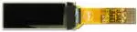 small yellow graphic OLED 128x32 pixels. Front view, powered off.