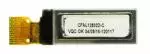 The CFAL12832D-CW is a 0.91 inch 128x32 white-on-black graphic OLED with I2C interface - back view. FPC tail unfolded.