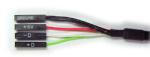 This image shows the 4 individual wire connectors for the USB header. This image shows the 4 individual wire connectors for the USB header.