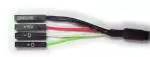 This image shows the 4 individual wire connectors for the USB header.