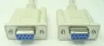 This image is a close-up of the DB9 ends of the WR232Y10 serial cable.