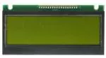 122x32 pixel reflective graphic LCD. Front view, powered off.