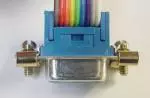 This is a close-up of the DB9 connector hardware.