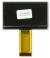 128x64 Yellow Monochrome Graphic OLED display module. Back View, Powered On.