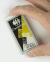 128x296 pixel ePaper display module, in-hand to show perspective.