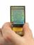240x320 Full-Color TFT Display, Front view, powered on. In hand to show size and perspective.