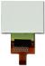 The CFAX12864U1-TFH is a 128x64 dark on light gray LCD display – back view, tail unfolded.