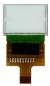 The CFAX12864T1-TFH is a 128x64 dark on light gray LCD display – back view, tail unfolded.