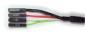 This image shows the 4 individual wire connectors for the USB header.