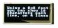 The CFAL12832D-B is a 0.91 inch 128x32  white-on-black graphic OLED - front view, showing 16 characters on 4 lines. ZIF FPC tail not shown.