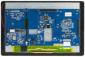 10.1 IPS HDMI Display, plug-and-play with raspberry pi. back view, powered on.