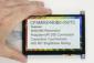 5 inch Raspberry Pi Compatible TFT Display, in-hand to show size and perspective.